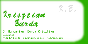 krisztian burda business card